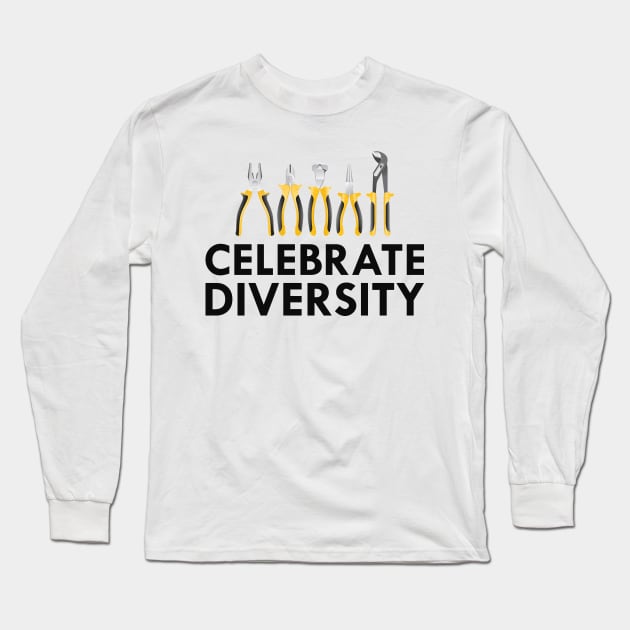 Electrician - Celebrate Diversity Long Sleeve T-Shirt by KC Happy Shop